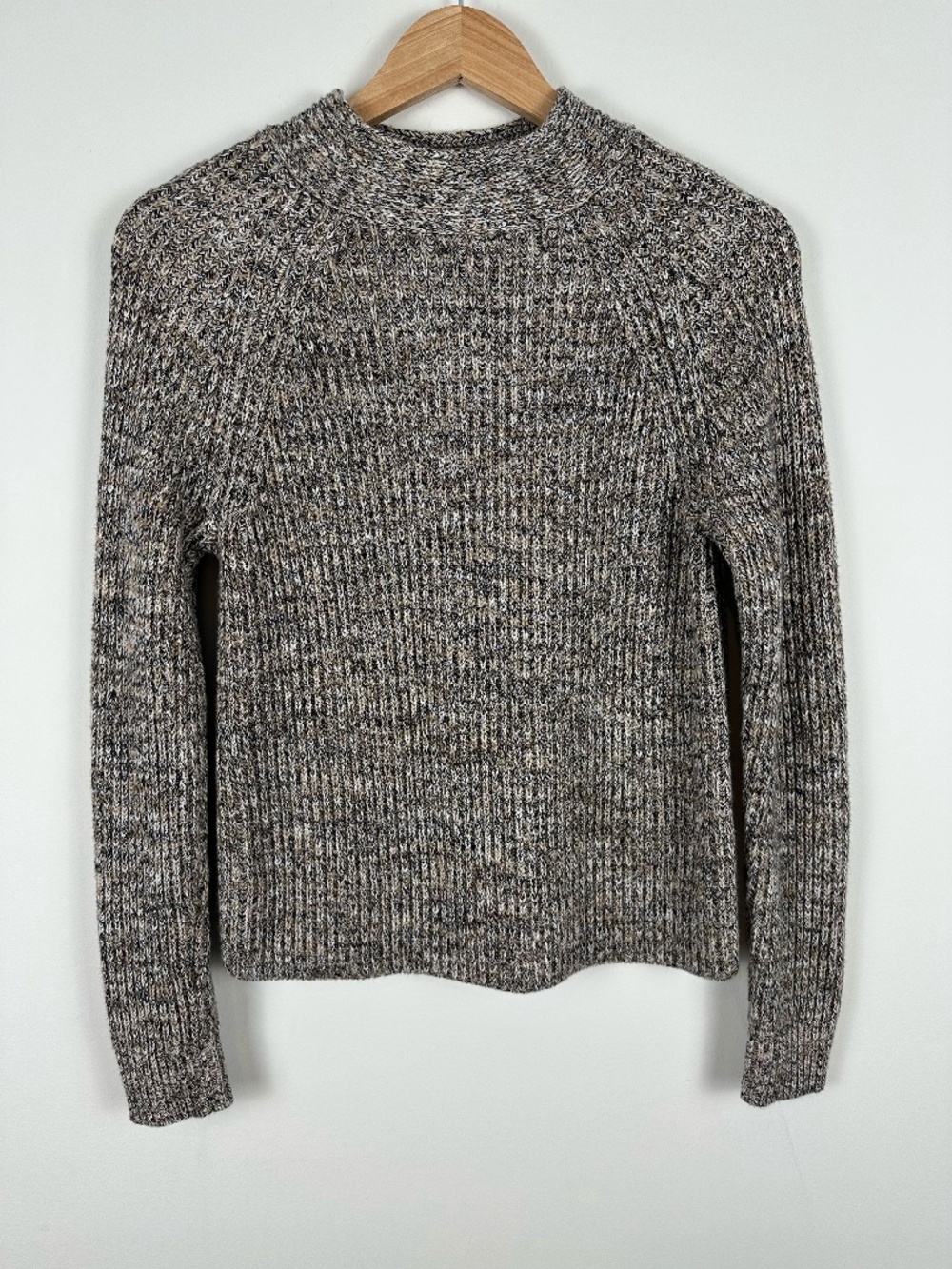 Banana Republic Marled Mock Neck Cotton Blend Sweater Size S